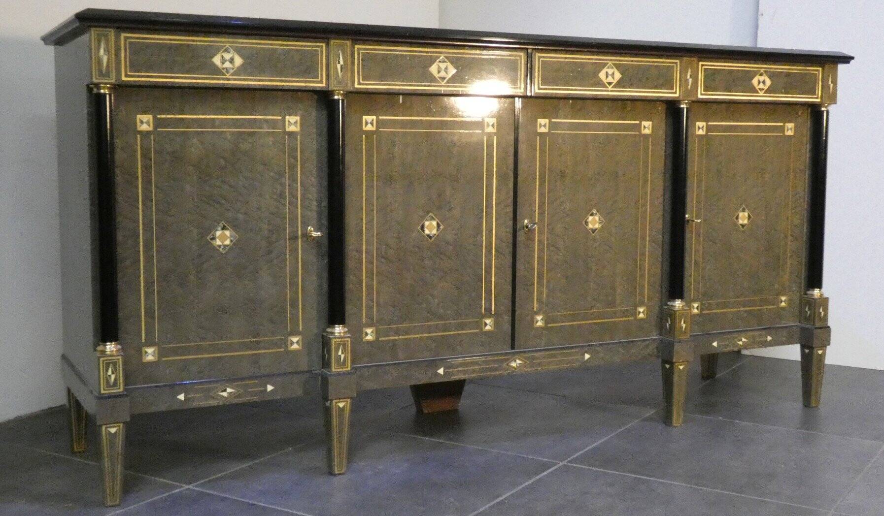Louis XVI Style Hollywood Regency Sideboard, France, 1980s