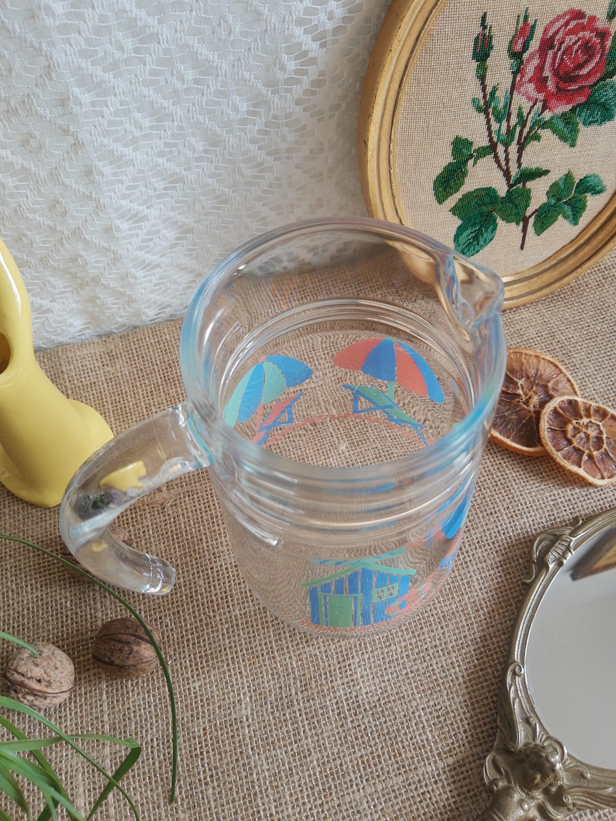Carafe / pitcher on the theme of the beach France - Vintage