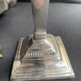 Candle holders (2) - Modern mid-century - Silver metal - Square base