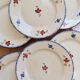 Vintage flat plates Digoin Sarreguemines model Mary-Lou