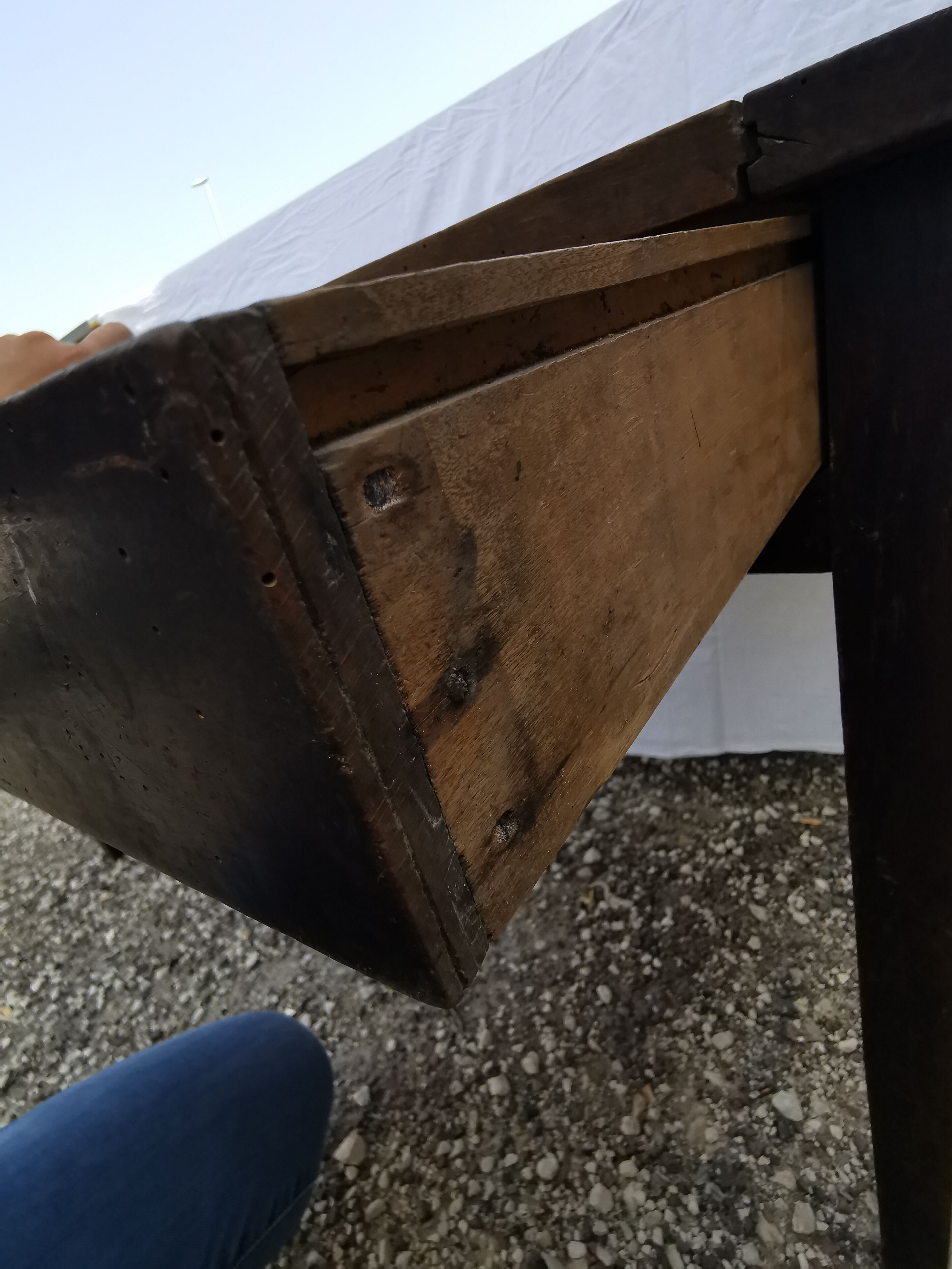 Old vintage wooden desk