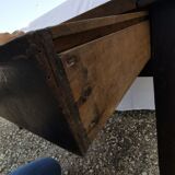 Old vintage wooden desk