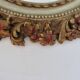 Large round wall mirror, baroque, floral pattern, rococo, 1970s