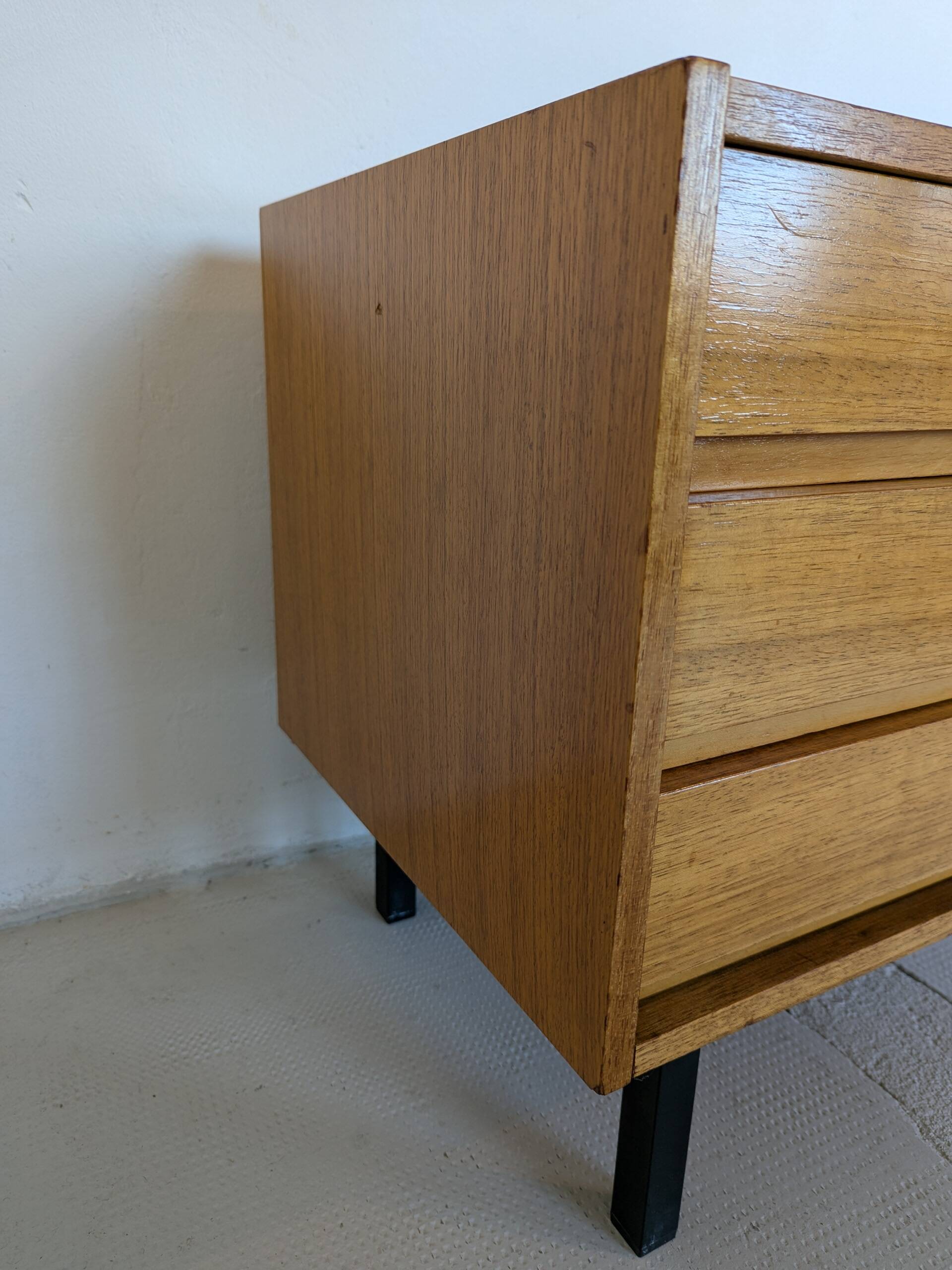 Small chest of drawers, bedside table from the 60s, rosewood.