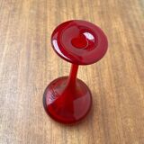 Vintage red glass solifleur vase by Cari Zalloni for WMF.