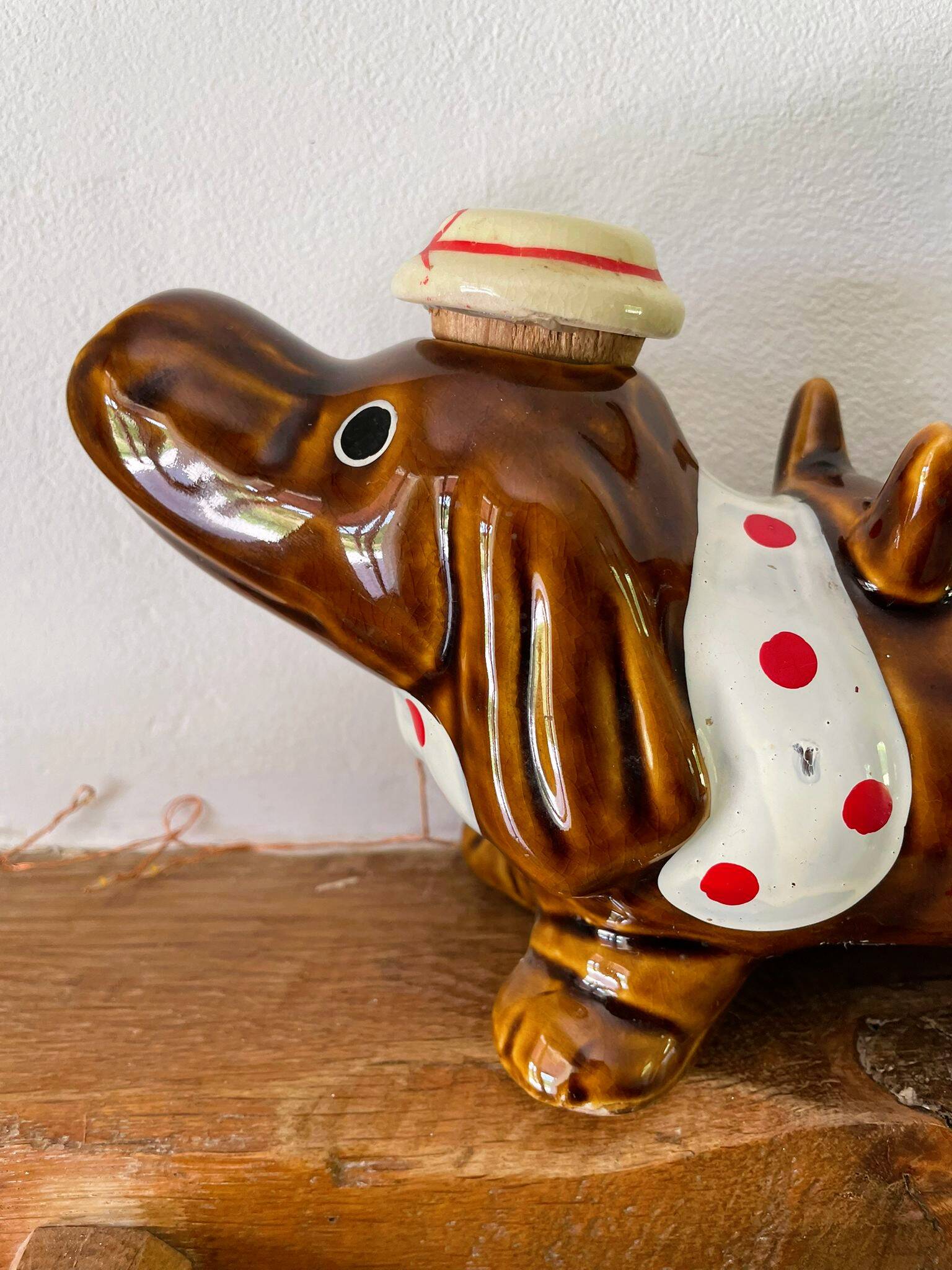 Kitsch dog-shaped carafe