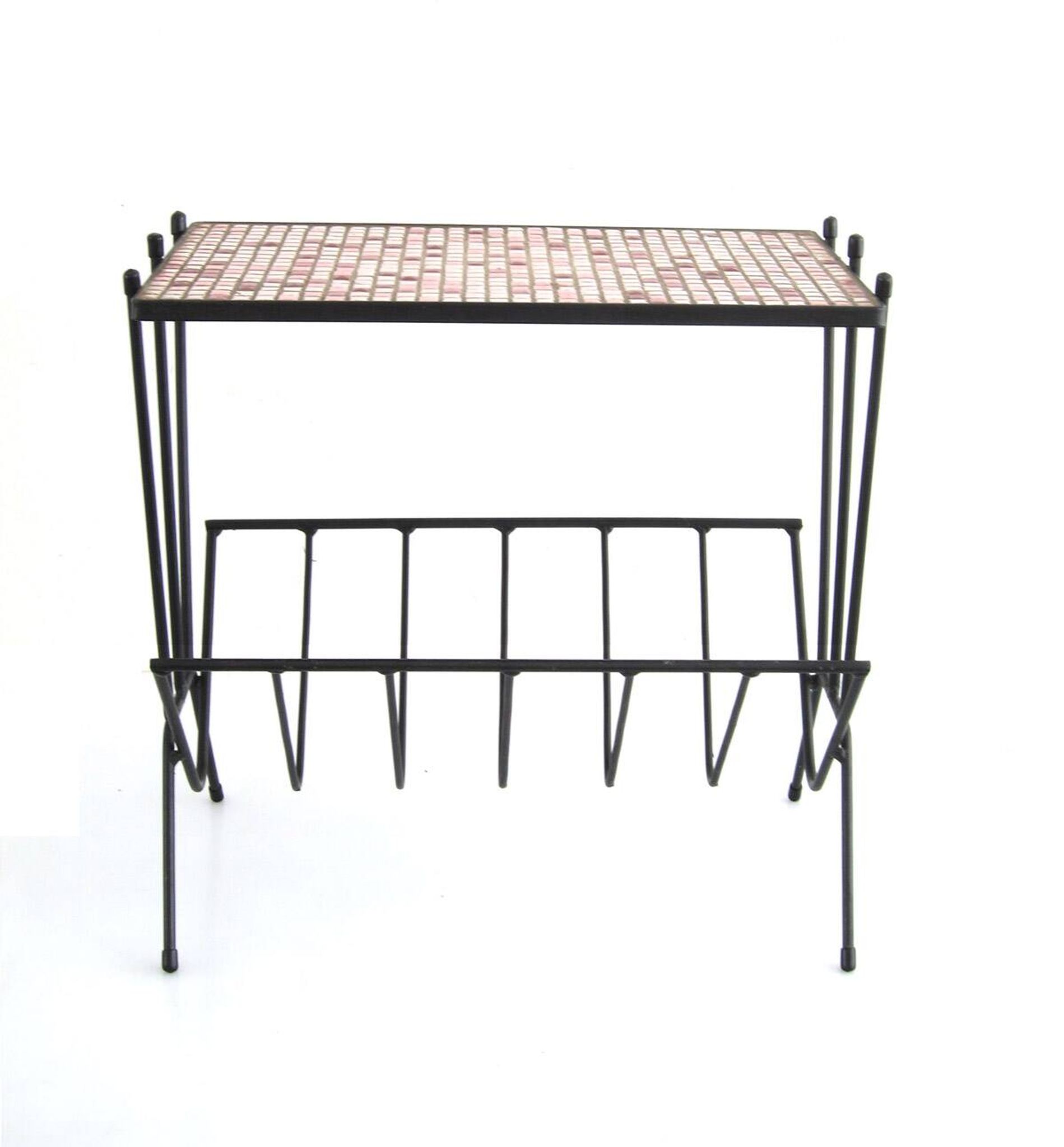Table de magazine en mosaïque vintage des années 60