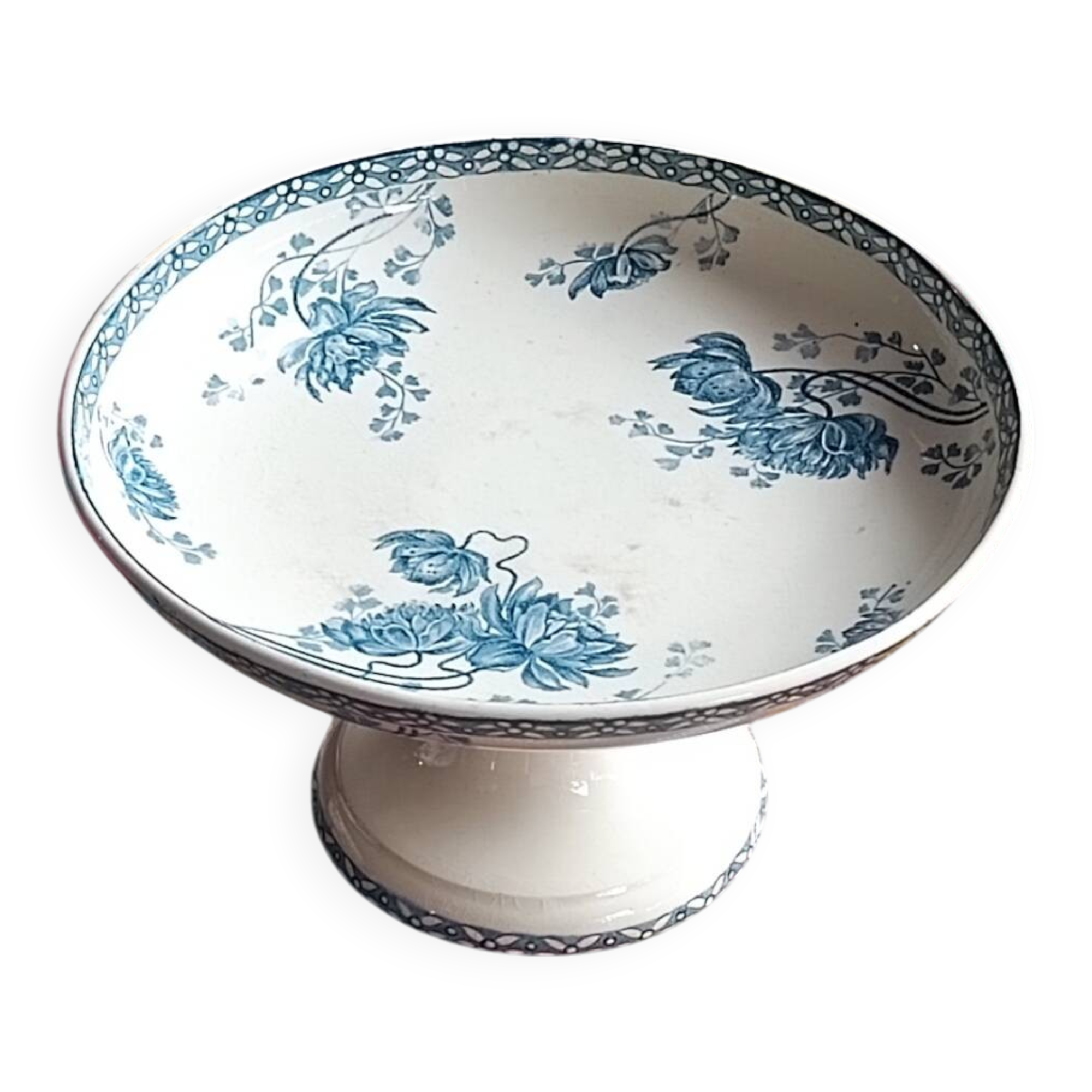 Compotier ancien terre de fer de sarreguemines. le modèle royat,