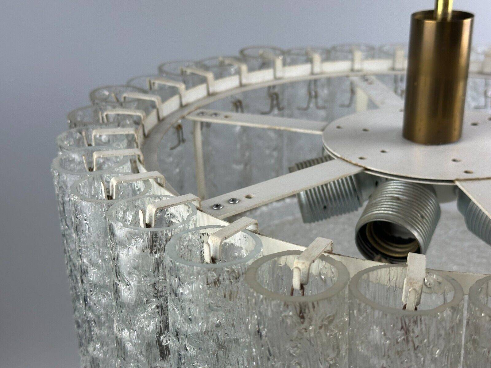 60s 70s chandelier ceiling lamp Doria Leuchten Germany Ice glass design