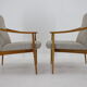 Paire de fauteuils en hêtre, Tchécoslovaquie, 1970