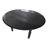Oval gateleg table from the late 19th century, repainted in black.