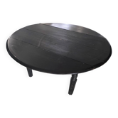 Oval gateleg table, late 19th century, repainted in black.