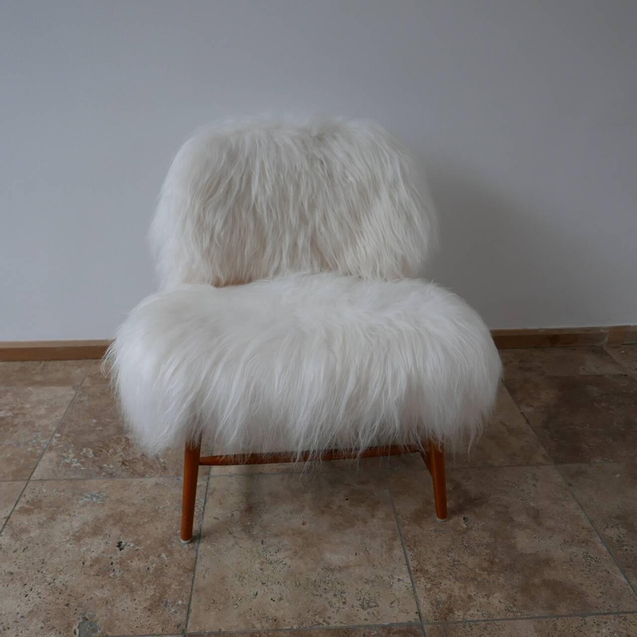 Alf Svensson 'TeVe' Sheepskin Shearling Lounge Chair