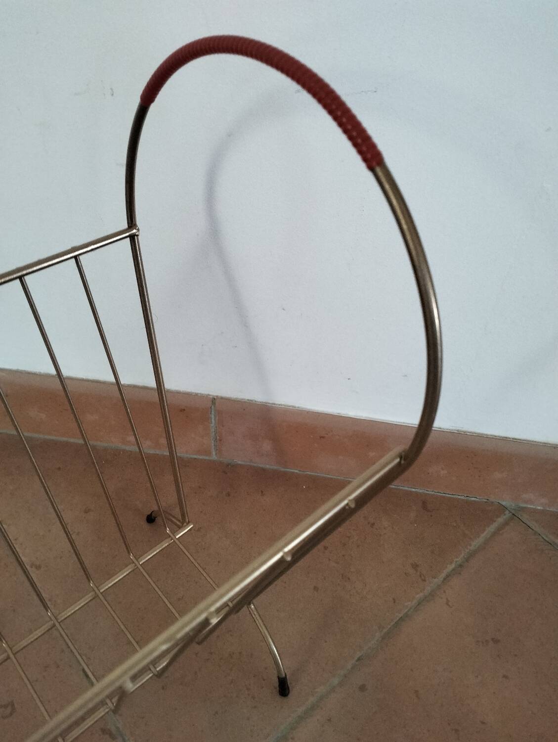 Golden magazine rack