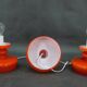 Ensemble de trois lampes de table en verre opalin Stepan Tabery des années 1970, Tchécoslovaquie
