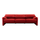 Maralunga 3-seater Sofa red by Vico Magistretti for Cassina, Italy