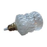 Frosted and clear moulded glass lampshade, mid-20th century.