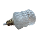 Frosted and clear moulded glass lampshade, mid-20th century.