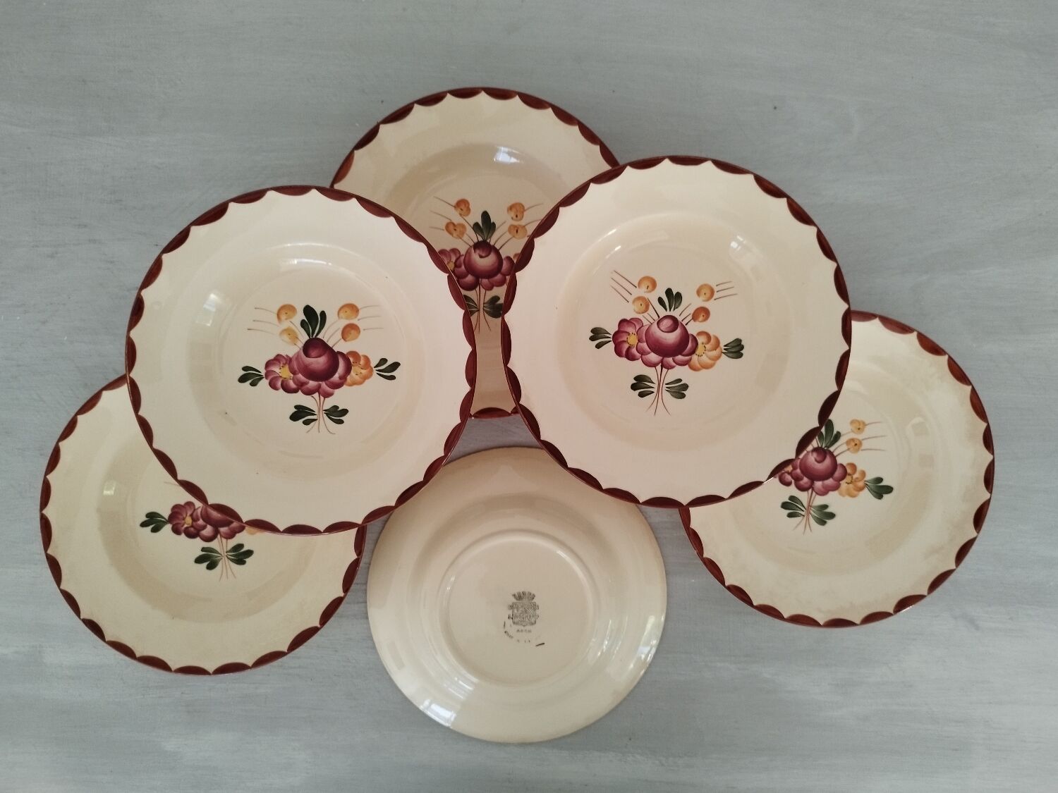 Longchamp Earthenware Dinner Plates Agen Model Vintage