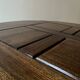 round coffee table in solid elm wood, Maison Regain 1980