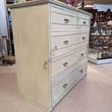 Large patinated chest of drawers
