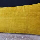 Set of 2 velvet/printed cushions 50x30cm