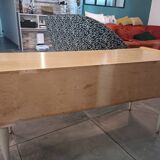 1960s Scandinavian wood veneer console table