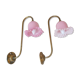 Pair of swan collar wall light
