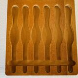 Set of 6 lobster forks and tongs, silver plated metal by Silea, circa 70