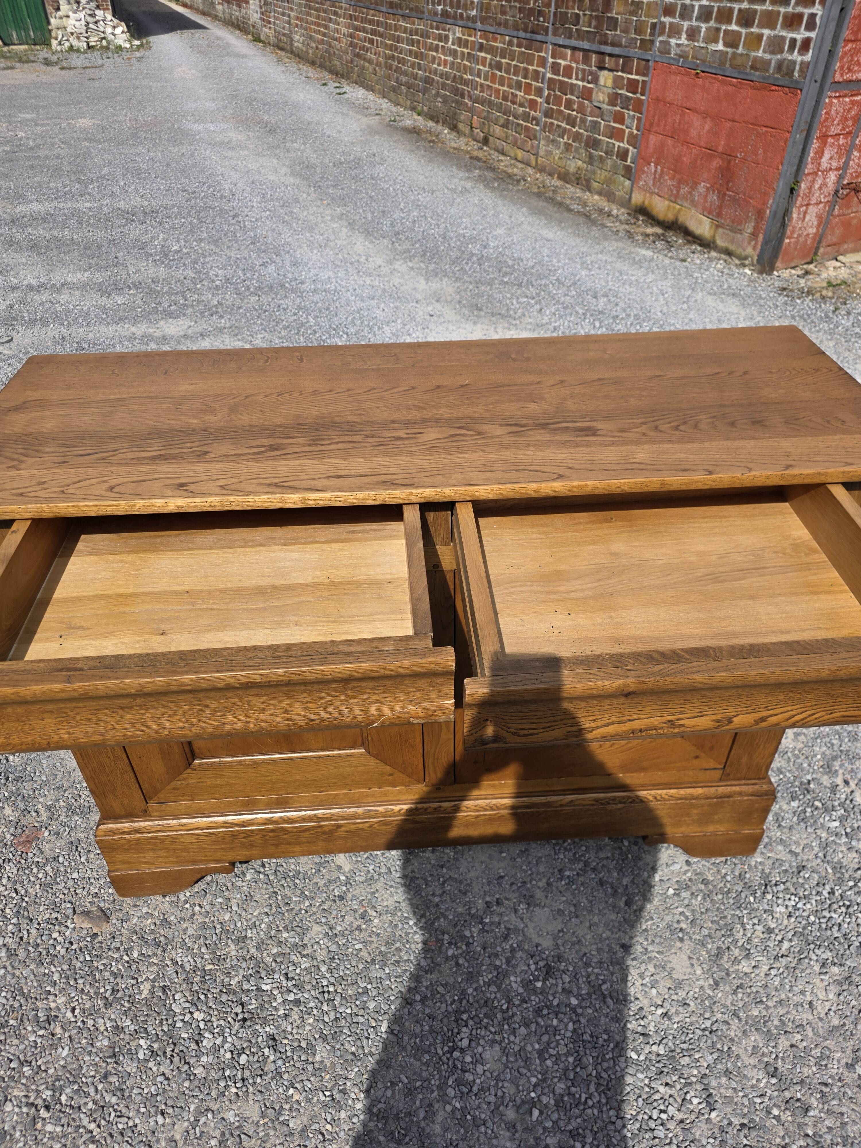 Louis Philippe buffet in solid oak.