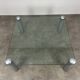 Ligne Roset coffee table, glass, postmodern design, 80s