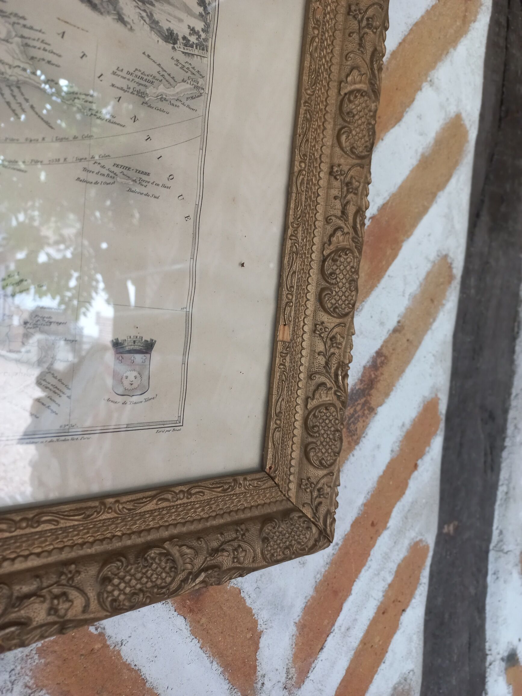 table old map Guadeloupe