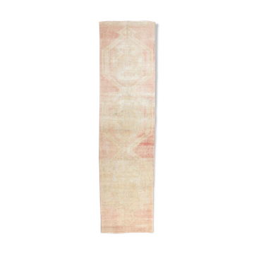 3x11 faded color turkish runner rug 340x86cm