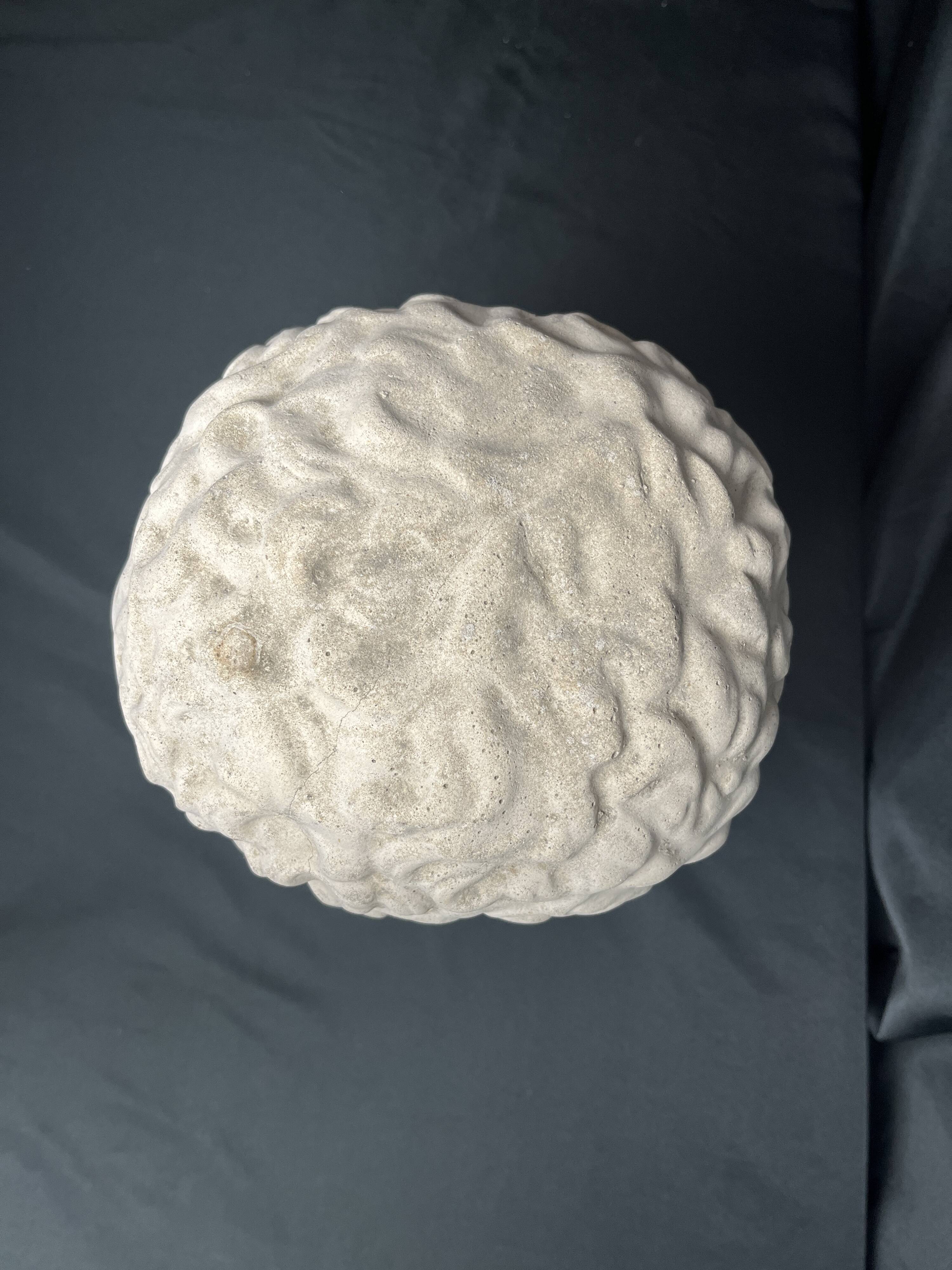 Antique Hermes head sculpture, patinated plaster, mid-20th century