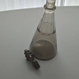 Carafe à vin Art et Déco  ancienne  en Verre fumé