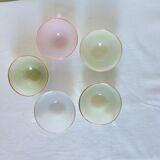 5 vintage harlequin cups in Arcopal 210185