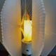 White accrylic wire table lamp 1970s