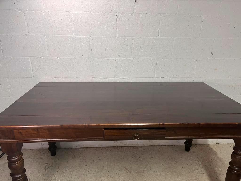 Vintage wooden farmhouse table