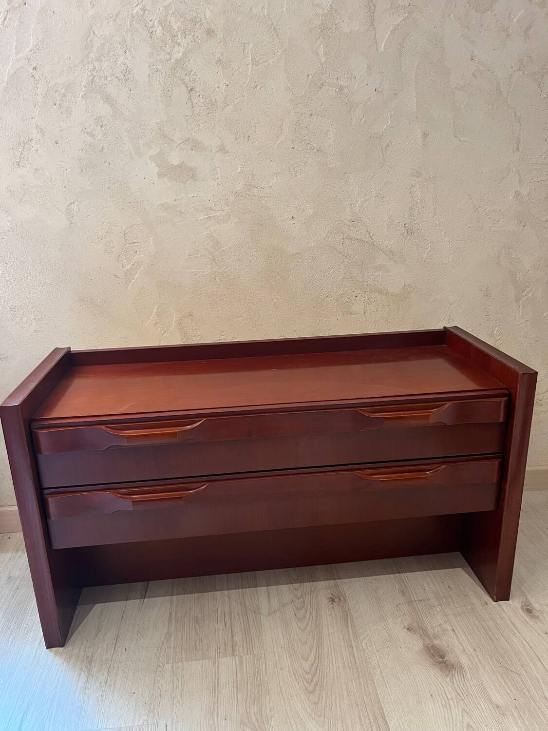Scandinavian vintage low chest of drawers