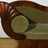 Canapé en Ronce d’Acajou, style Biedermeier – Fin XIXe