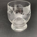 Service pichet et verres ciselé motif Fleurs