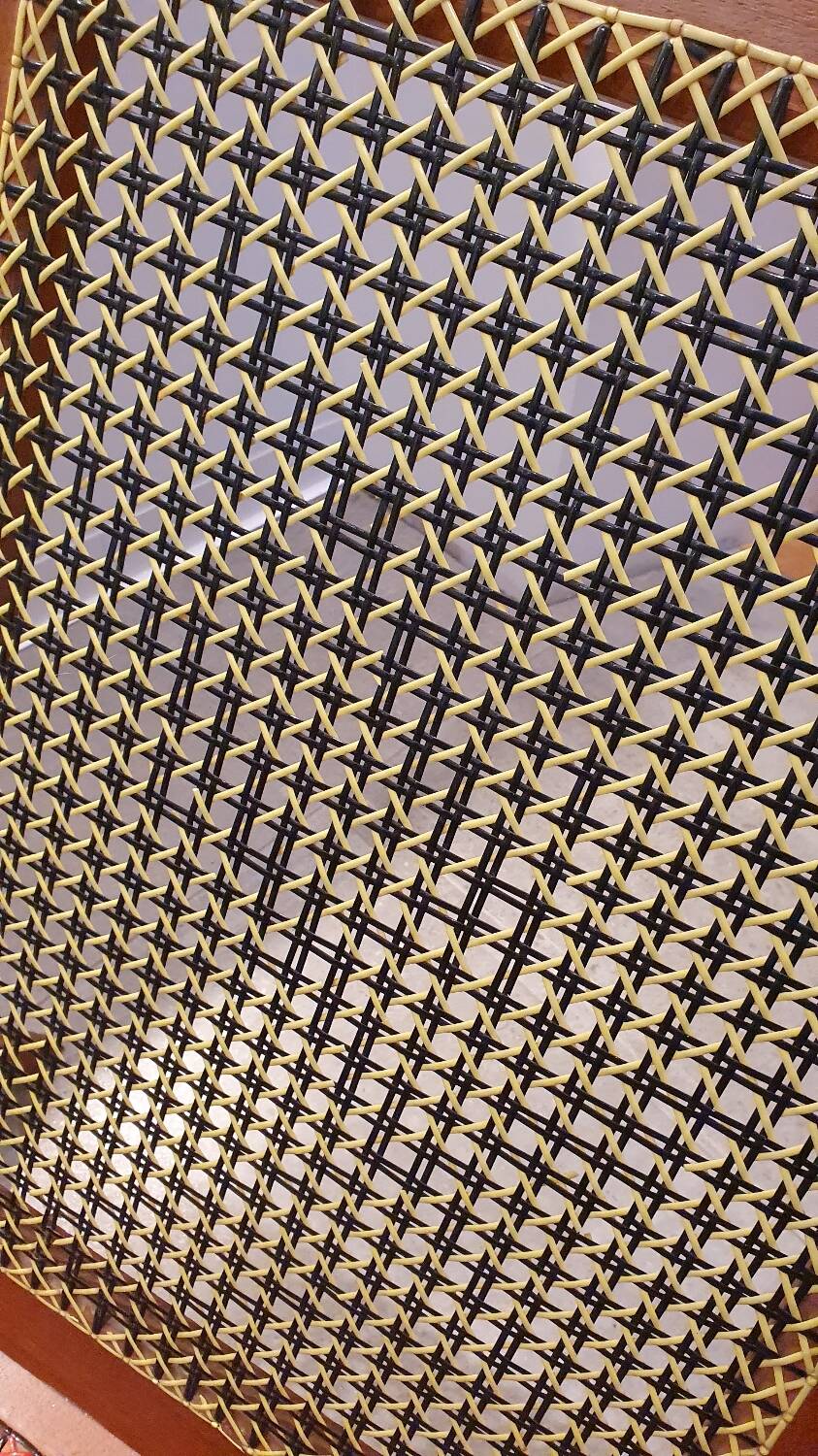 Mahogany cane armchair from the 60s