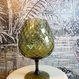 Khaki green empolied vase h=33cm