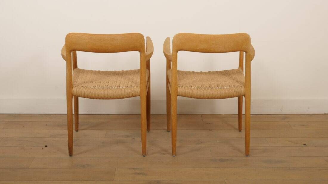 2 x Niels Otto Moller dining chairs | Model 56 | Oak | Restored