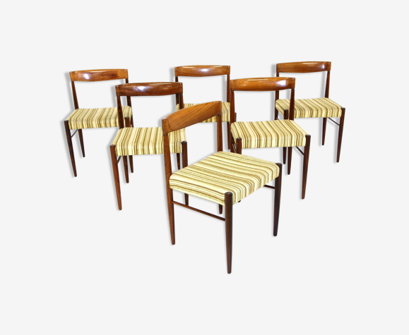 Set de 6 chaises en palissandre, h w klein, bramin, danemark, 1960 | Selency