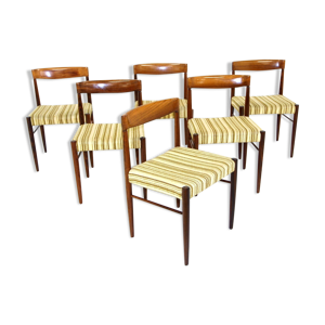 Set de 6 chaises en palissandre,