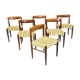Set de 6 chaises en palissandre, h w klein, bramin, danemark, 1960