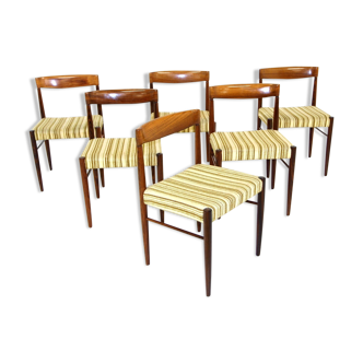 Set of 6 rosewood chairs, H W Klein, Bramin, Denmark, 1960