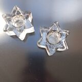 2 bougeoirs en forme d'étoile