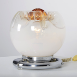 Set de 2 lampes de bureau en verre de Murano de Mazzega 1970